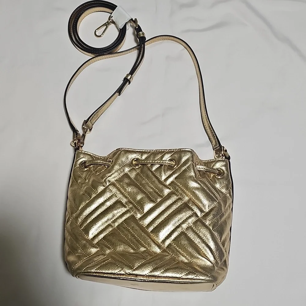 Michael Kors Metallic Gold Quilted Bag